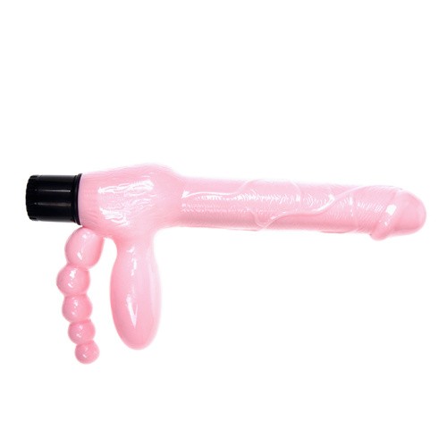 LyBaile Super Straples Dildo With Anal Plug - Женский безремневой страпон, 24.8х3.5 см - sex-shop.ua