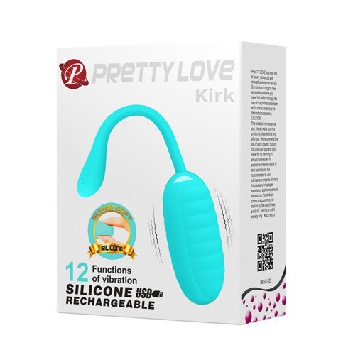 Pretty Love Kirk Vibrating Egg Mint - Віброяйце, 8х3,5 см (бірюзовий) - купити в Україні | Секс шоп SEX-SHOP.ua