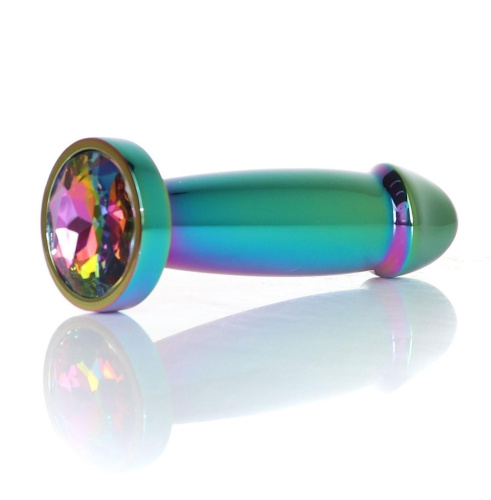 Металлическая анальная пробка Boys of Toys Jewellery Multicolour Penis Plug - размер S