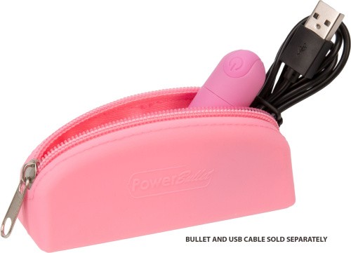 PowerBullet - Silicone Zippered Bag Pink - сумка для хранения секс-игрушек (розовый) - sex-shop.ua