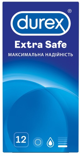 Durex №12 Extra Safe - Потовщені презервативи, 12 шт