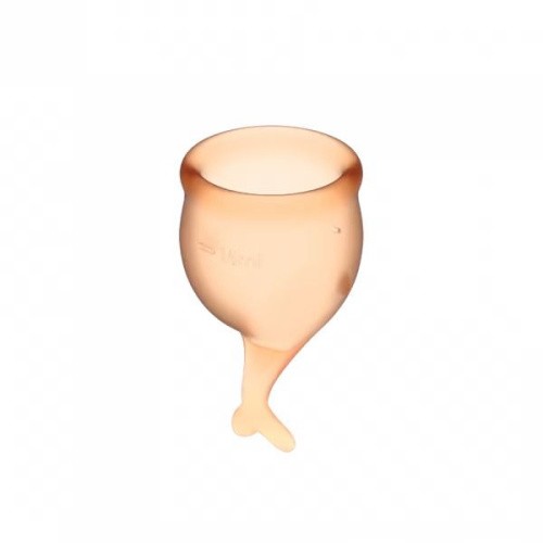 Satisfyer Feel Secure - набор менструальных чаш, 15 мл и 20 мл (оранжевый) - sex-shop.ua