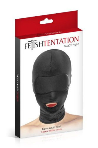 Fetish Tentation Open Mouth Hood - Капюшон для БДСМ с открытым ртом - sex-shop.ua