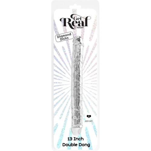 Фаллоимитатор двусторонний Toy Joy Clear Double Dong, 34,5 см