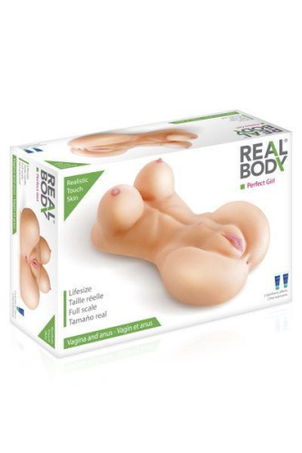 Real Body Perfect Girl - торс девушки два входа: вагина и попка, 60х32 см - sex-shop.ua