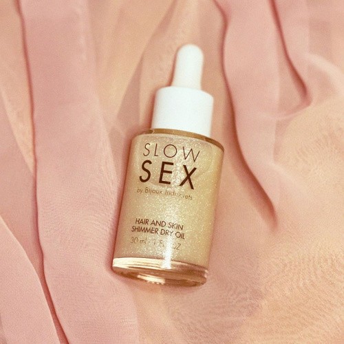 Bijoux Indiscrets Slow Sex Hair and skin shimmer dry oil - Масло-шиммер для волос и тела, 30 мл