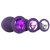 Rianne S: Booty Plug Set набор анальных пробок с кристаллом, диаметр 2,7см, 3,5см, 4,1см (фиолетовый) - sex-shop.ua