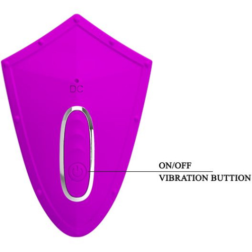 LyBaile Pretty Love Willie RC G-Spot Vibrator Purple - Вагинально-клиторальный вибратор в пультом ДУ,  9.7х3 см (фиолетовый)