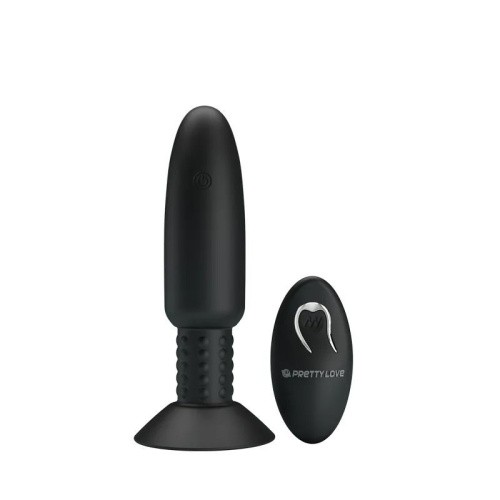 Pretty Love Beaded for xtra pleasure Plug Black - Анальная пробка с вибрацией, 14,6х3,6 см (черный)