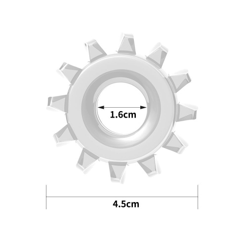 LoveToy Power Plus Cockring 3 - эрекционное кольцо с рельефом, 4.5 см (прозрачный)
