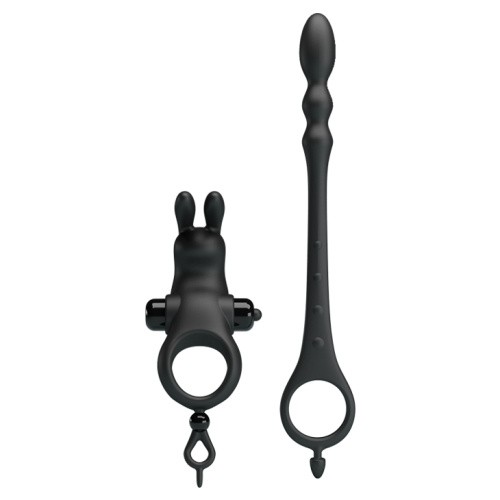 Pretty Love Vibration Penis Sleeve V Black - Насадка на пенис, 24,5 см (черный)