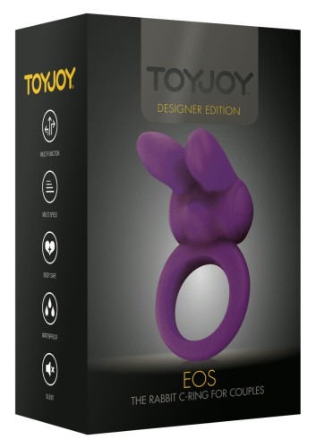 Toy Joy Eos The Rabbit C-Ring - виброкольцо, 8х3.5 см (фиолетовый) - sex-shop.ua