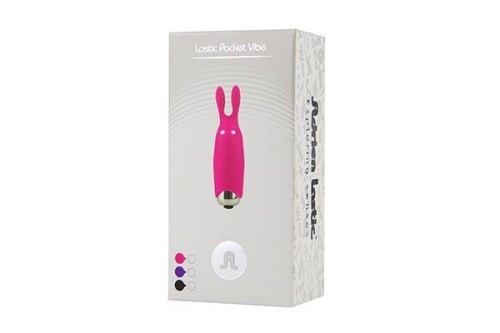 Adrien Lastic Pocket Vibe Rabbit Black - вибропуля со стимулирующими ушками, 8.5х2.3 см (чёрная) - sex-shop.ua