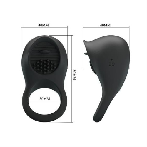LyBaile Pretty Love Ring Shacking II Black - Эрекционное кольцо, 8,0х3,0 см (черный)