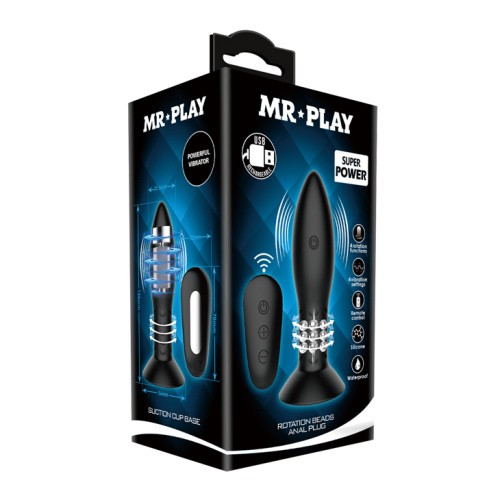 LyBaile Mr Play RC Vibrating Butt Plug Black - Анальная пробка с вибрацией, 11х3.3 см (черный)