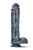 JET ONYX CARBON METALLIC - Большой реалистичный фаллоимитатор, 23х6,4 см (черный)