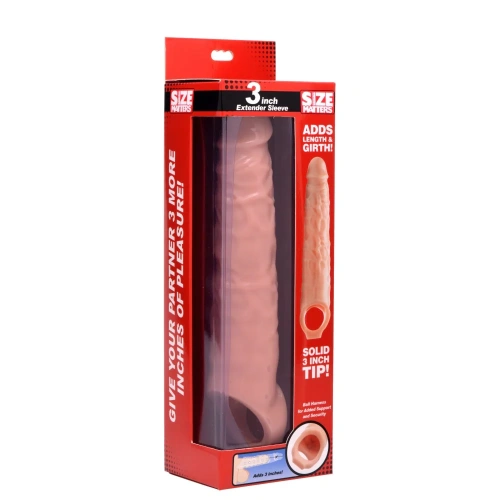 Size Matters 3 Inch Extender Sleeve Flesh - Насадка на пенис, 27,3 см (телесный) - sex-shop.ua