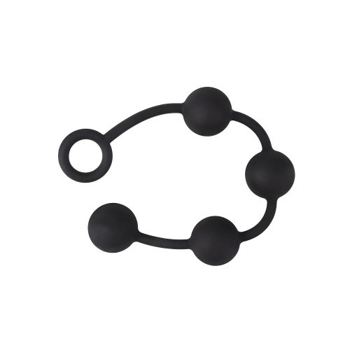 Black Mont P Storm Beads L - силіконові анальні кульки, 49х4.9 см (чорний)