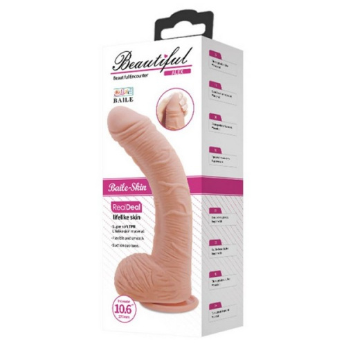 LyBaile Beautiful Encounter Alex Real Dildo - Большой реалистичный дилдо, 28.2х5 см