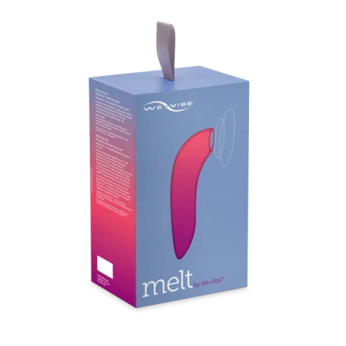 We-Vibe Melt + Лубрикант 50 мл - Вакуумний стимулятор для клітора з керуванням через додаток на смартфоні, 12.6х2.4 см (помаранчевий)