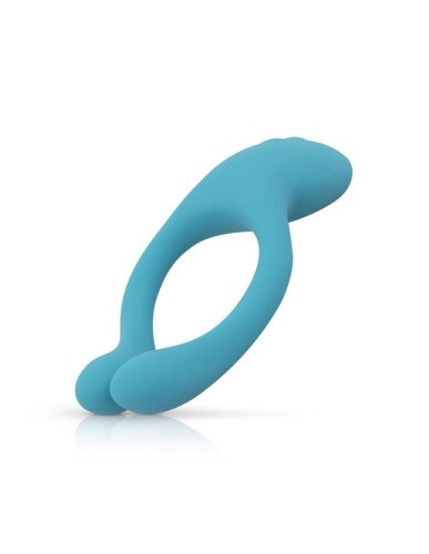 Cala Azul - Кольцо эрекционное на пенис с вибрацией, 14,7 см (голубой) - sex-shop.ua