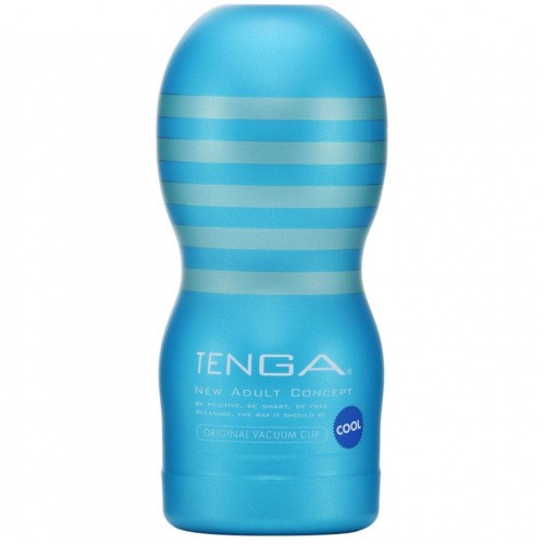 Tenga Deep Throat Cup Cool Edition - Мастурбатор з лубрикантом, що охолоджує (глибока глотка), 18х7.5 см