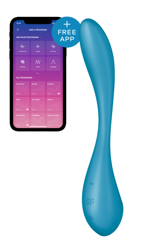 Satisfyer G-Spot Flex 5+ - Універсальний вібратор, 15х3.4 см (синій) - купити в Україні | Секс шоп SEX-SHOP.ua