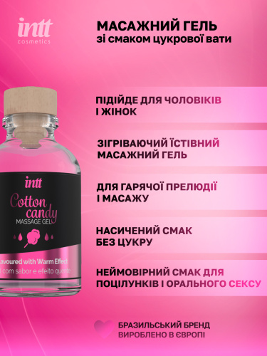 Масажний гель Intt, 30 мл (солодка вата) - купити в Україні | Секс шоп SEX-SHOP.ua