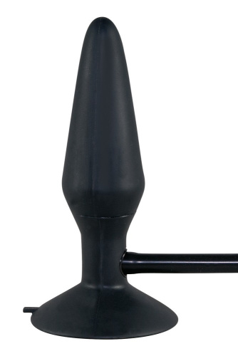 Orion True Black Silikon Pump Plug - надувна анальна пробка, 15х4-10 см (чорний)