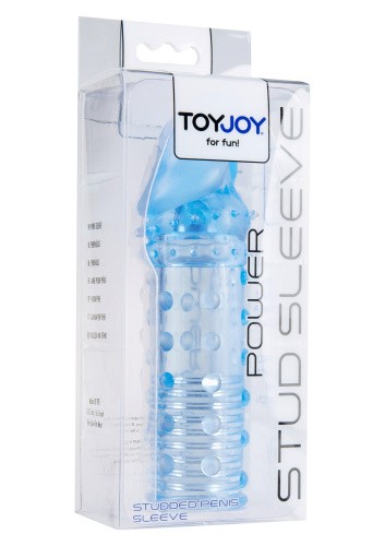 Toy Joy Power Stud Sleeve - удлиняющая насадка на член, +5 см (синий) - sex-shop.ua
