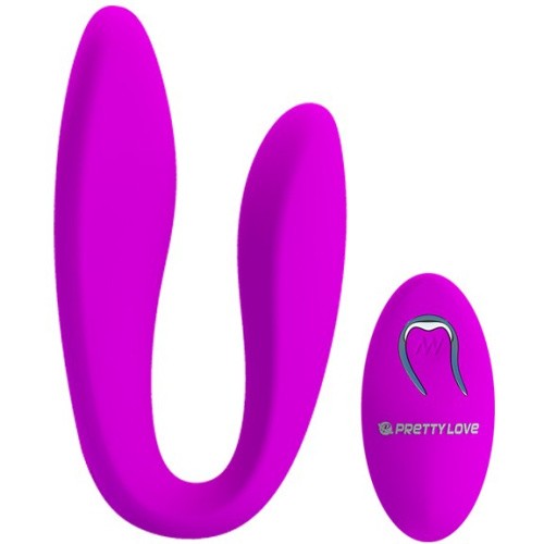 LyBaile Pretty Love Letitia Stimulator Purple - Вибратор для пар, 10.3х3.8 см (фиолетовый) - sex-shop.ua