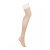 Obsessive Heavenlly stockings - тонкие чулки на кружевном манжете, XS/S (бежевый с белым)