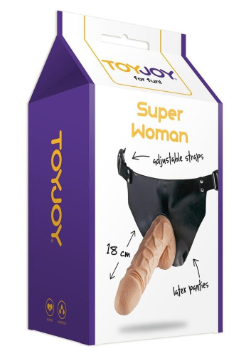 Super Woman - Страпон, 13х4 см - sex-shop.ua