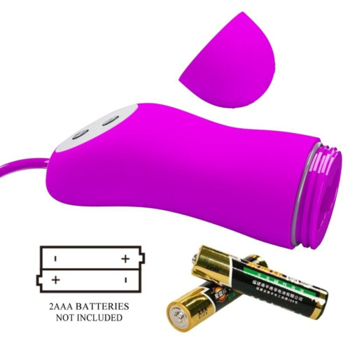 LyBaile Pretty Love Suction & Vibro Bullets Pink - Вибратор для двойного удовольствия, 7х3 см (розовый)