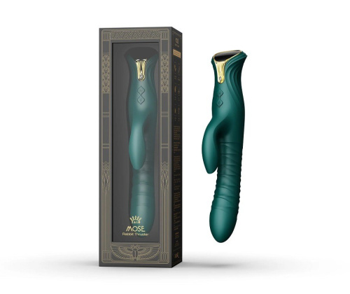 Zalo - Mose Turquoise Green - Вибратор-кролик, 14.4х3.7 см (зелёный) - sex-shop.ua