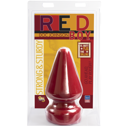 Doc Johnson Red Boy XL Butt Plug The Challenge - Анальная пробка, 23 см (красный) - sex-shop.ua