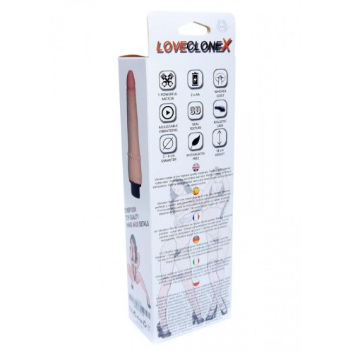 Pluton Loveclonex 6" - реалистичный вибратор, 18х4 см (бежевый) - sex-shop.ua