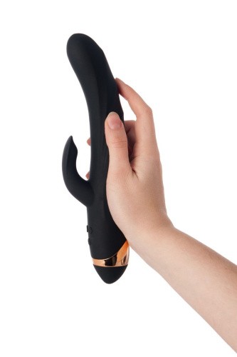 Waname D-Splash Thunder - Вибратор-кролик, 13.5х3.6см (чёрный)