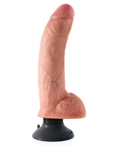 Pipedream Vibrating King Cock 9 with Balls - Вибратор, 20.7х5.7 см