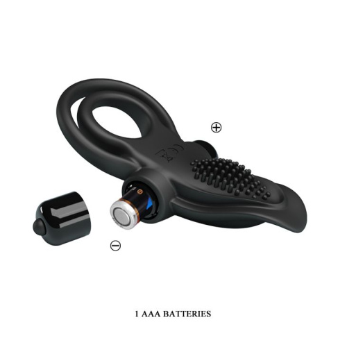 LyBaile Pretty Love Vibro Penis Ring Black – Эрекционное кольцо, 11,3х5,6 см (черный)