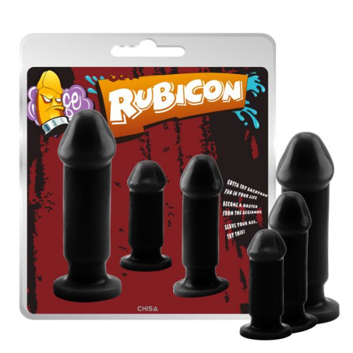 Rubicon Evil Dark Kit - Набір анальних пробок різного розміру (чорний)
