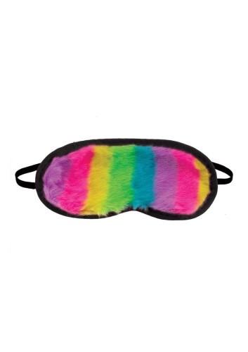 Pipdream Pride Play Set - Меховые наручники и маска на глаза