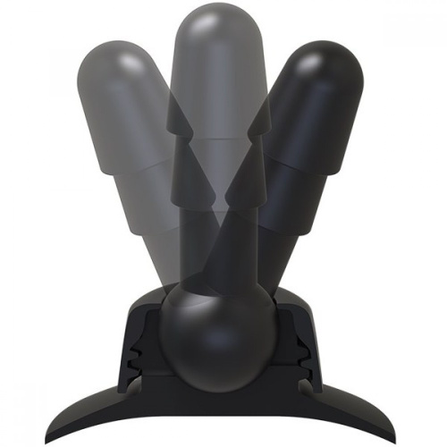 Doc Johnson - Swivel Suction Cup Plug - крепление для страпона, 11.4х9.5 см (чёрный)