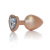 Металлическая анальная пробка Boys of Toys Jewellery Pearl Gold Plug - размер S