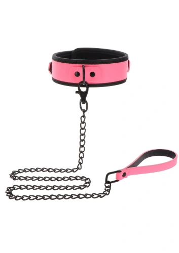 Taboom Collar and Chain Leash - Ошейник с поводком, (розовый)