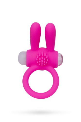 Toyfa A-Toys - Виброкольцо с ушками и шипами, 2.5 см (розовое)