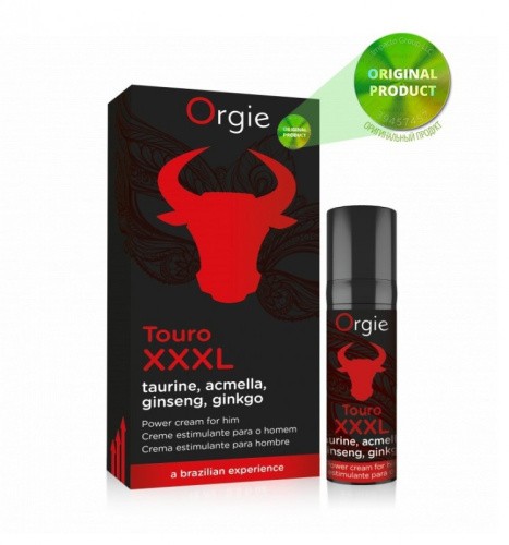 Orgie Touro XXXL Erection Cream - Крем для збільшення пенісу та посилення ерекції, 15 мл