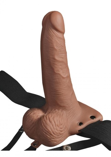 Pipedream 6inch Hollow Recharge Strap On - Порожнистий страпон, 14х4, 5 см - купити в Україні | Секс шоп SEX-SHOP.ua