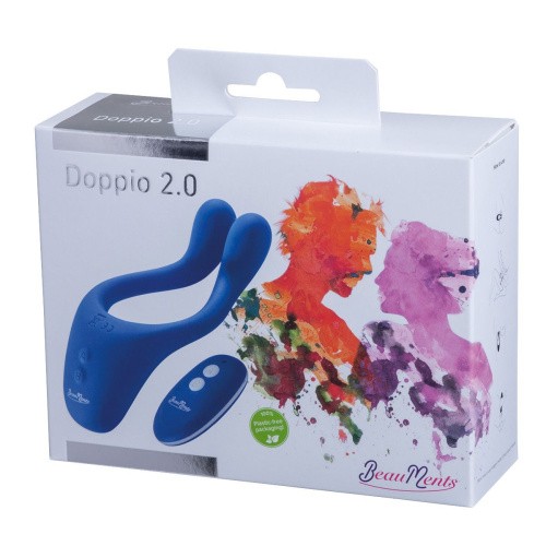StRubber BeauMents Doppio 2.0 - Многофункциональный вибратор с пультом ДУ, 13х4.5 см