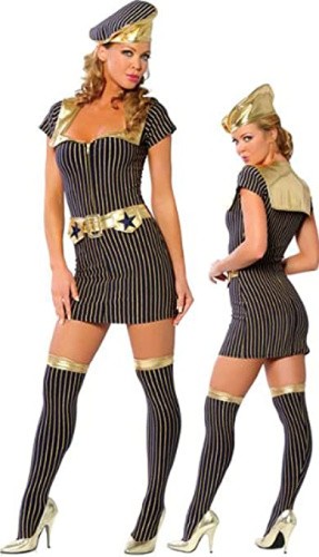 Roma costume - Navy Dress - Платье военно-морское, M/L - sex-shop.ua